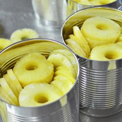 Fresh and canned pineapple.